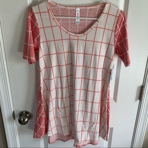 NWT LuLaRoe Perfect T with Windowpane Design, Size XXS (Fits 0-6)